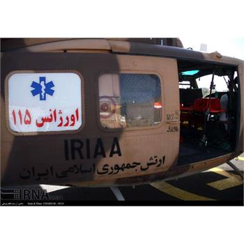 اولین مأموریت بالگرد اورژانس 115 دانشگاه کرمانشاه و اعزام به موقع سه مصدوم تصادفی