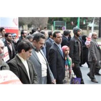 گزارش تصویری حضور دانشگاهیان در راه پیمایی یوم الله 22 بهمن