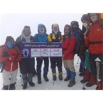 کوهنوردان دانشگاه علوم پزشکی دائم برف را در کولاک فتح کردند.