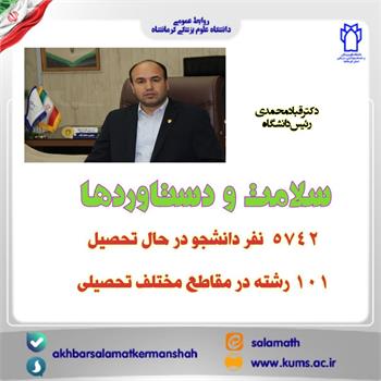۵۷۴۲ نفر دانشجو در حال تحصیل در دانشگاه علوم پزشکی کرمانشاه