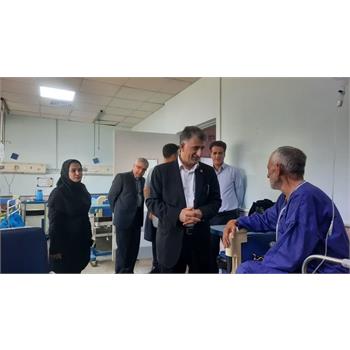 بازدید میدانی رئیس دانشگاه علوم پزشکی کرمانشاه از بیمارستان شهید دکتر چمران کنگاور