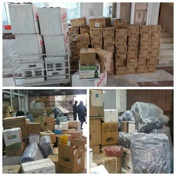 تجهیزات پزشکی و محموله دارویی به ارزش ۵۵۰ میلیارد ریال به موسسه خیریه بیمارستانی حضرت رسول (ص) شهرستان جوانرود اهداء شد