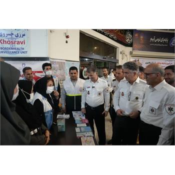 گزارش تصویری از حضور و بازدید معاون درمان وزارت بهداشت، درمان‌و آموزش پزشکی و رئیس اورژانس کشور به کرمانشاه در اربعین 1404