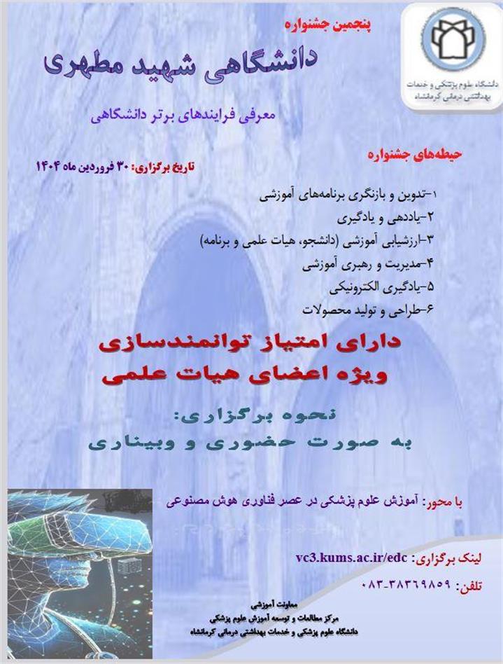 Holding the Sixth Shahid Motahari University Festival in person and online.....