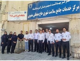تجلیل از تلاشگران خط مقدم نجات، حضور رئیس دانشگاه در جمع کارکنان اورژانس ۱۱۵