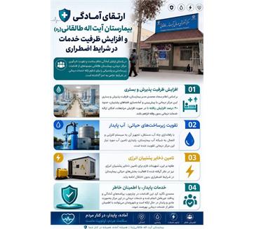 ارتقای آمادگی بیمارستان آیت اله طالقانی(ره) و افزایش ظرفیت خدمات در شرایط اضطراری