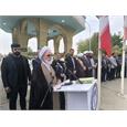 آیت‌الله غفوری در آیین اهتزاز پرچم ایران: خدمت صادقانه مدافعان سلامت، جلوه‌ای از ایثار و مقاومت است