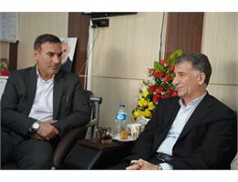 نشست دکتر سروش رئیس دانشگاه علوم پزشکی کرمانشاه با مهندس رحیمی فرماندار شهرستان سرپل‌ذهاب