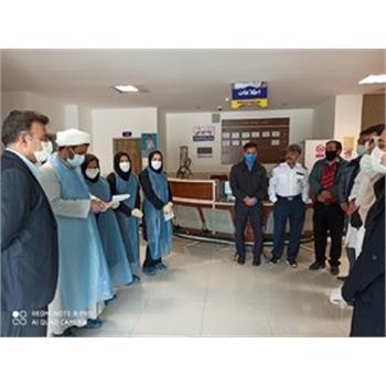 تقدیر از زحمات مدافعان سلامت بیمارستان فارابی استان کرمانشاه به روایت تصویر