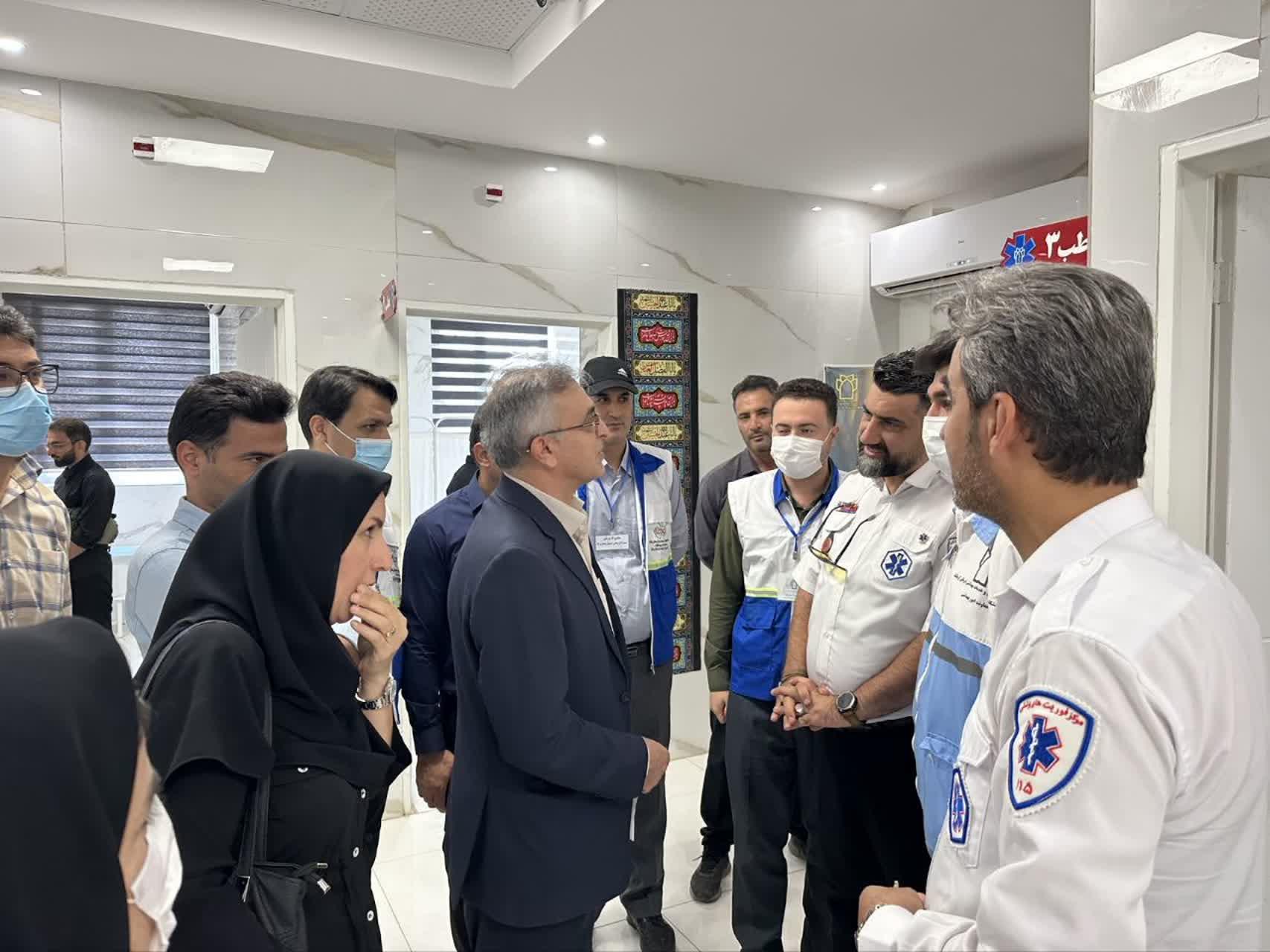 بازدید رئیس مرکز مدیریت بیماری‌های واگیر وزارت بهداشت از مرز خسروی در راستای ارزیابی آمادگی خدمات سلامت اربعین